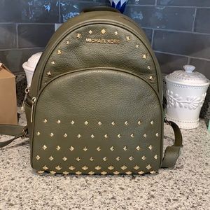 Olive green Michael Kors backpack